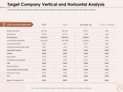Target company vertical and horizontal analysis rental operations ppt powerpoint presentation professional tips