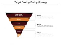 Target costing pricing strategy ppt powerpoint presentation portfolio design inspiration cpb