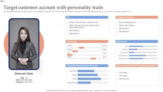 Target Customer Account With Personality Traits