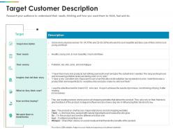 Target customer description ppt powerpoint presentation infographics files