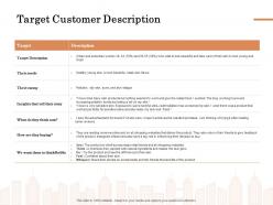 Target customer description ppt powerpoint presentation slides graphics download