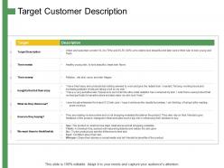 Target customer description ppt powerpoint presentation summary graphics download