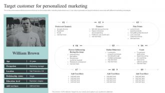 Target Customer For Personalized Marketing Collecting And Analyzing Customer Data For Personalized