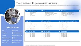 Target Customer For Personalized Marketing Data Driven Personalized Advertisement