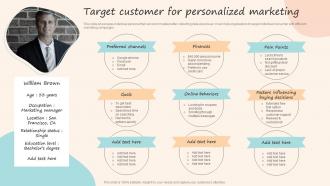 Target Customer For Personalized Marketing Formulating Customized Marketing Strategic Plan