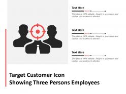 Target customer icon showing three persons employees