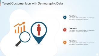 Target Customer Icon With Demographic Data