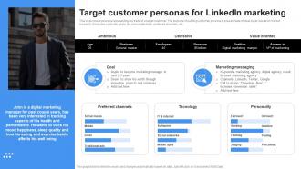 Target Customer Personas For Linkedin Marketing Channels To Improve Lead Generation MKT SS V