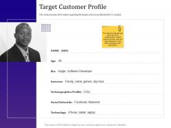 Target customer profile empowered customer engagement ppt layouts example file