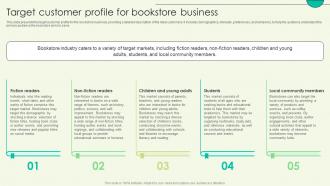 Target Customer Profile For Bookstore Business Book Shop Business Plan BP SS