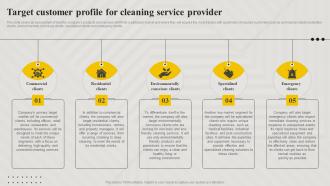 Target Customer Profile For Cleaning Service Provider Cleaning Concierge BP SS