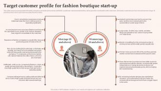 Target Customer Profile For Fashion Boutique Start Up Womens Clothing Boutique BP SS