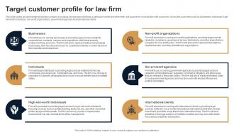 Target Customer Profile For Law Firm Legal Firm Business Plan BP SS