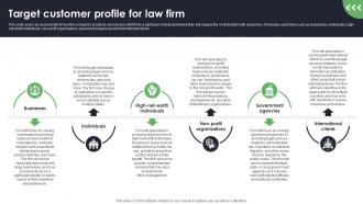 Target Customer Profile For Law Firm Start Up Law Office Business Plan BP SS