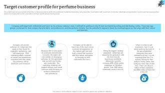 Target Customer Profile For Perfume Business Custom Fragrance Business Plan BP SS