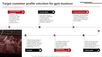 Target Customer Profile Selection For Gym Business Fitness Center Business Plan BP SS