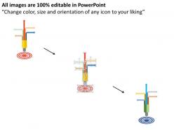 Target dart with multiple arrows success achievement flat powerpoint design