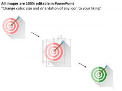 Target darts for selection and achievement flat powerpoint design