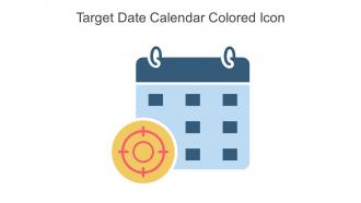 Target Date Calendar Colored Icon In Powerpoint Pptx Png And Editable Eps Format