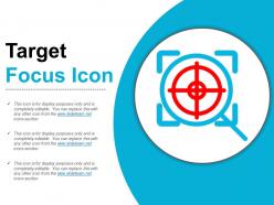 Target focus icon ppt infographics