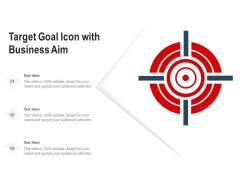 Target goal icon with business aim