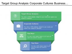 Target group analysis corporate cultures business needs desired outcomes