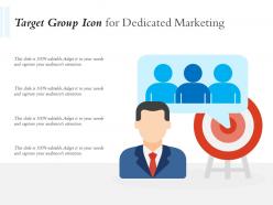 Target group icon for dedicated marketing