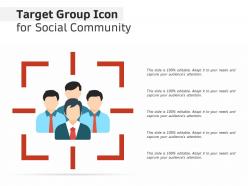 Target group icon for social community