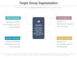 Target group segmentation ppt slides