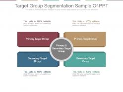 Target Group Segmentation Sample Of Ppt