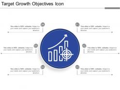Target growth objectives icon ppt sample file