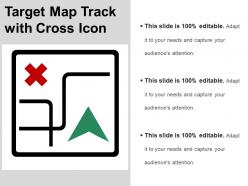 Target map track with cross icon
