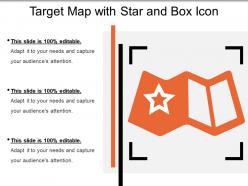 Target map with star and box icon