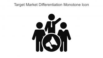 Target Market Differentiation Monotone Icon In Powerpoint Pptx Png And Editable Eps Format