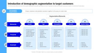 Target Market Grouping Introduction Of Demographic Segmentation MKT SS V