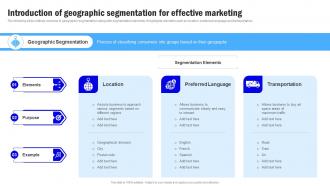 Target Market Grouping Introduction Of Geographic Segmentation For Effective MKT SS V