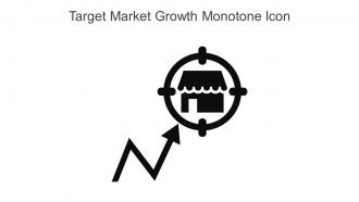 Target Market Growth Monotone Icon In Powerpoint Pptx Png And Editable Eps Format