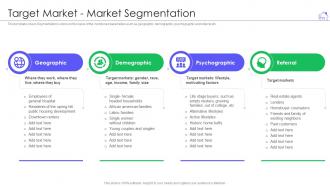 Target market market segmentation real estate marketing strategy ppt outline example file