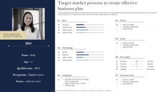 Target Market Persona To Create Effective Business Plan
