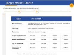 Target market profile buying behavior ppt powerpoint presentation background images