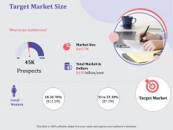 Target market size dollars ppt powerpoint presentation show information
