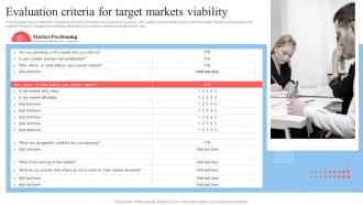 Target Marketing Process Evaluation Criteria For Target Markets Viability