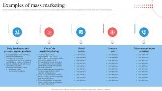 Target Marketing Process Examples Of Mass Marketing Ppt Summary Brochure