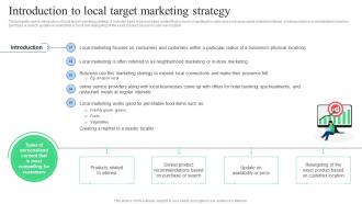 Target Marketing Strategies Introduction To Local Target Marketing Strategy Ppt Slides Background Images