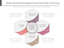 Target marketing strategies powerpoint slide influencers