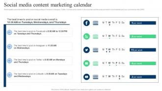 Target Marketing Strategies Social Media Content Marketing Calendar Ppt Slides Graphics Tutorials