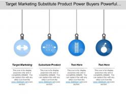 Target marketing substitute product power buyers powerful supplier