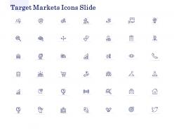Target markets icons slide ppt powerpoint presentation show brochure