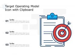 Target operating model icon with clipboard