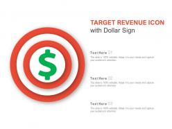 Target revenue icon with dollar sign